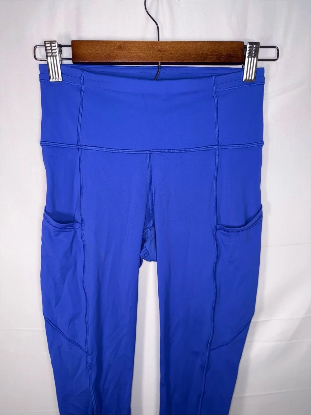 Lululemon Women Athletic Active Purple Crop High-Waist Pocket Leggings Size XS